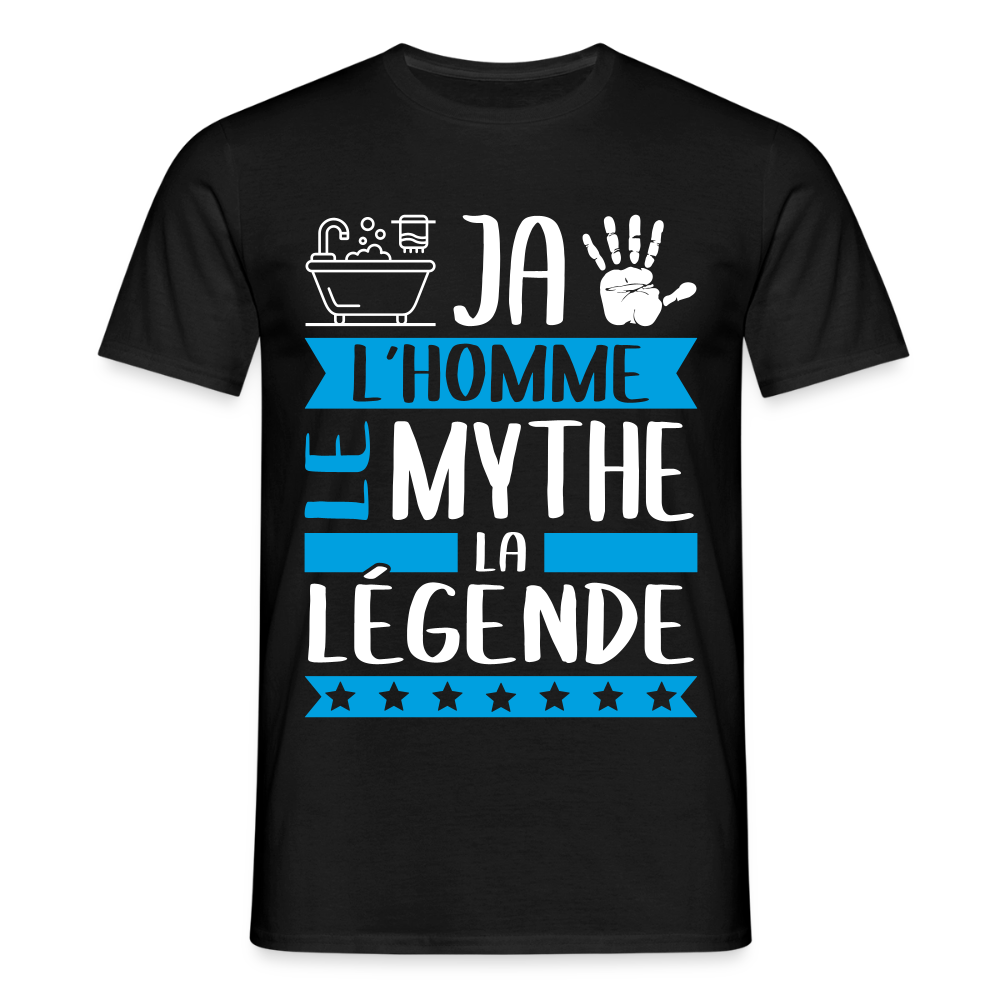 T-shirt homme Benjamin rébus – L’homme, le mythe, la légende - noir