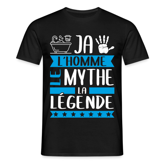 T-shirt homme Benjamin rébus – L’homme, le mythe, la légende - noir
