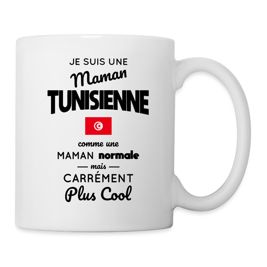 Mug blanc - Maman Tunisienne plus cool - blanc