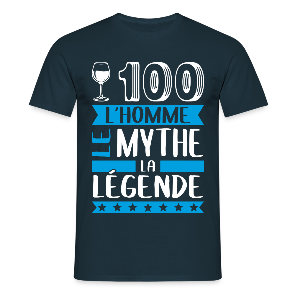 T-shirt homme Vincent rébus – L’homme, le mythe, la légende - marine