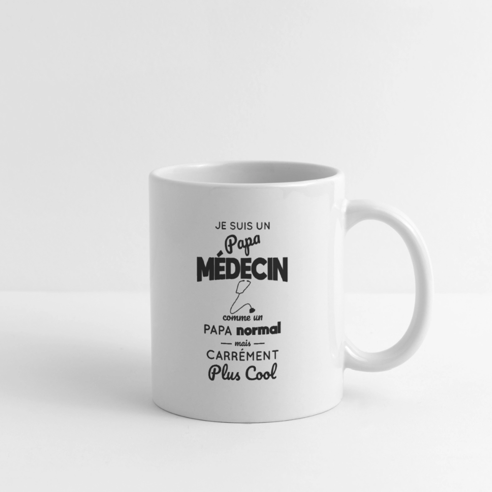 Mug blanc - Papa médecin plus cool - blanc