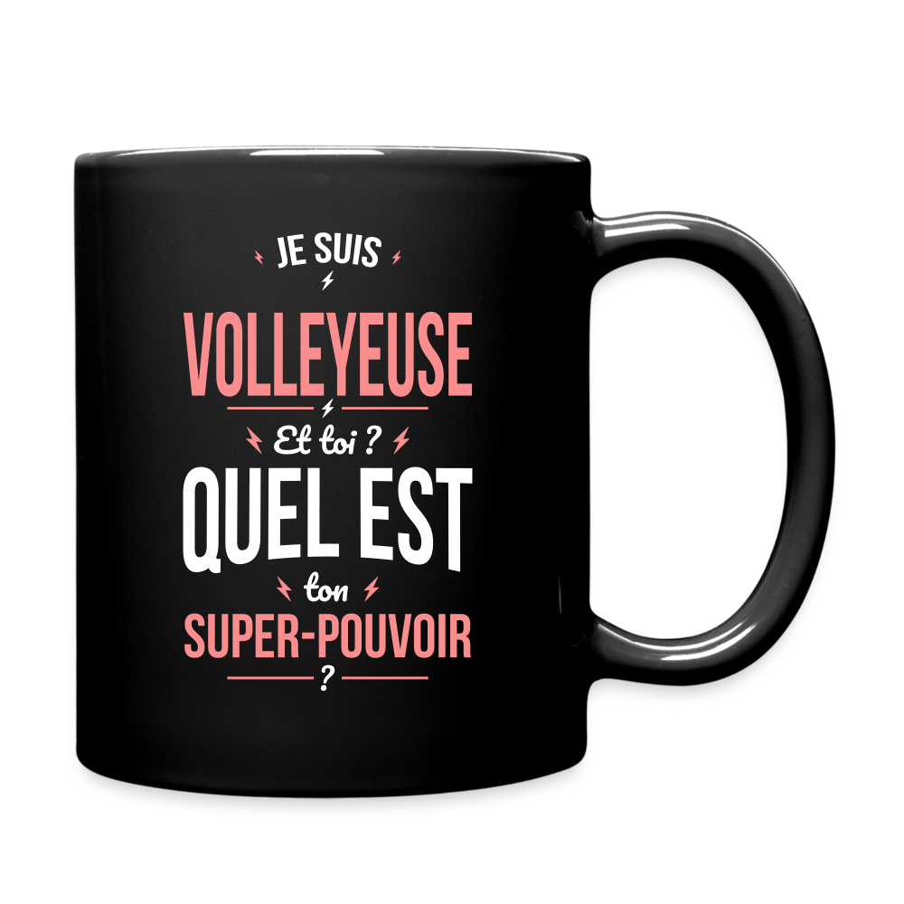 Mug uni - Je suis volleyeuse - Super-pouvoir - noir