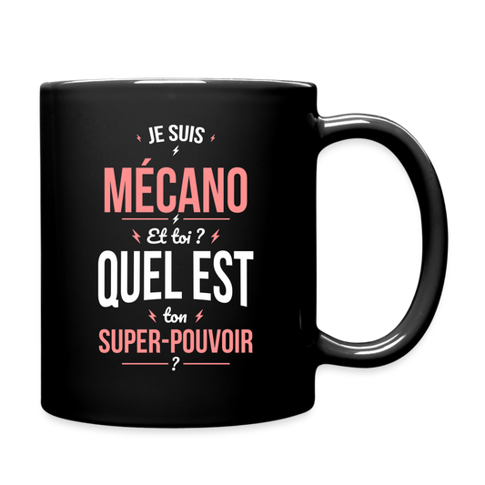 Mug uni - Je suis mécano - Super-pouvoir - noir