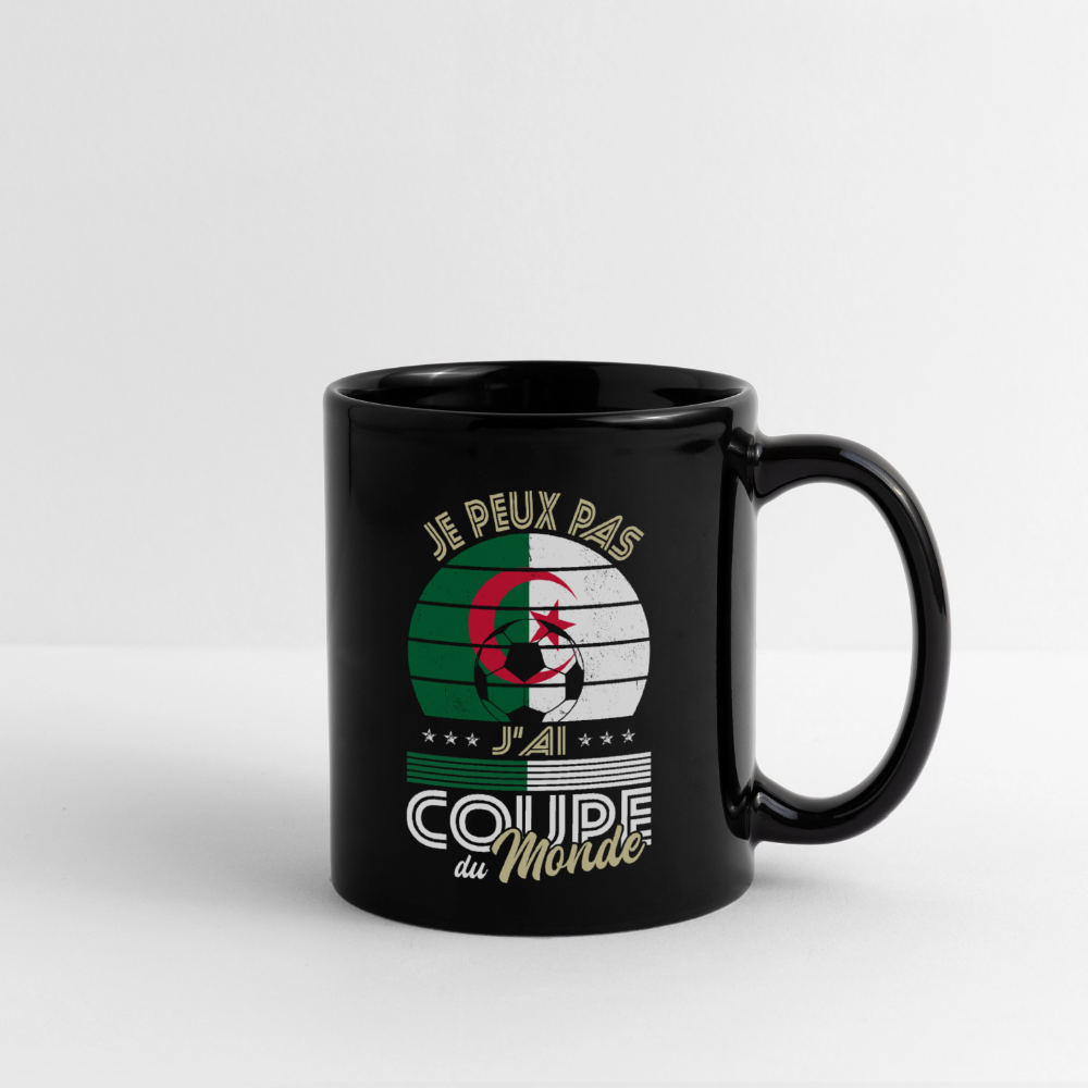 Mug uni - Je peux pas j'ai Coupe du Monde - Algérie - noir