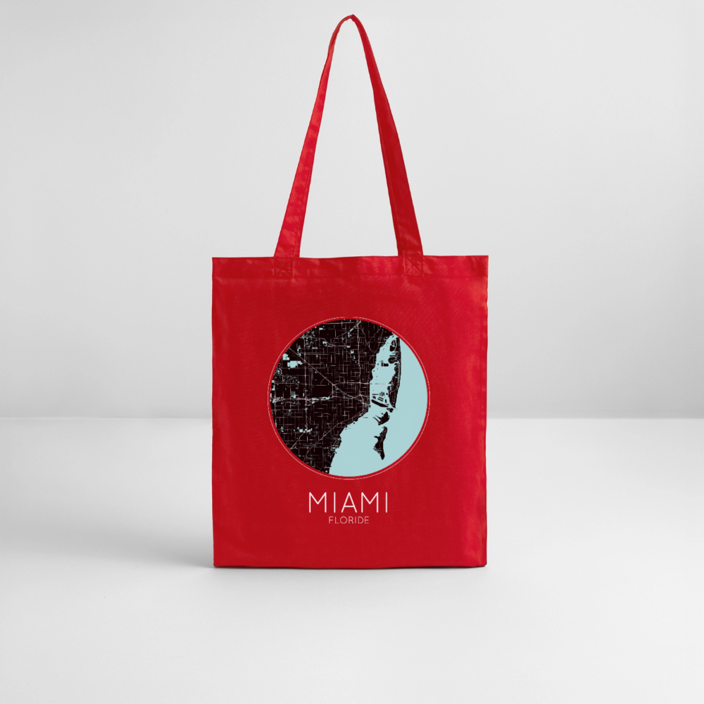 Tote Bag Miami Bio – Plan de Miami - rouge
