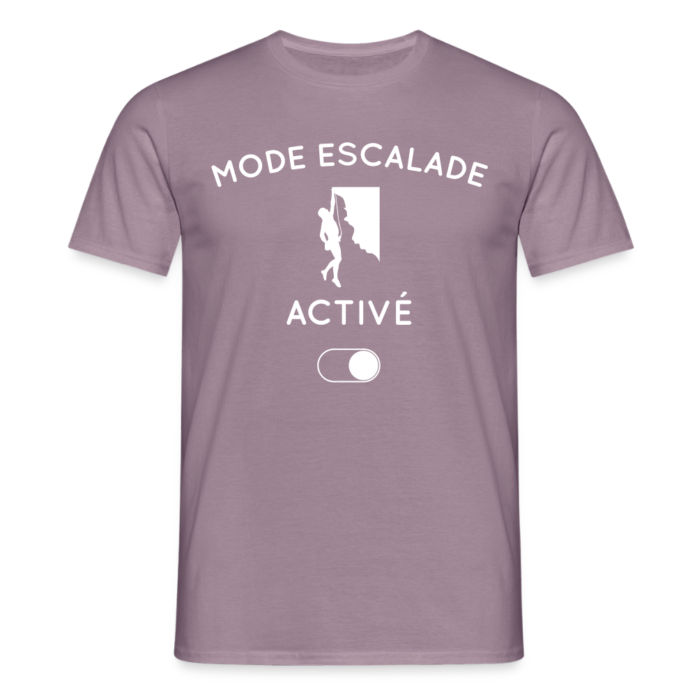 T-shirt Homme - Mode escalade activé - mauve gris 