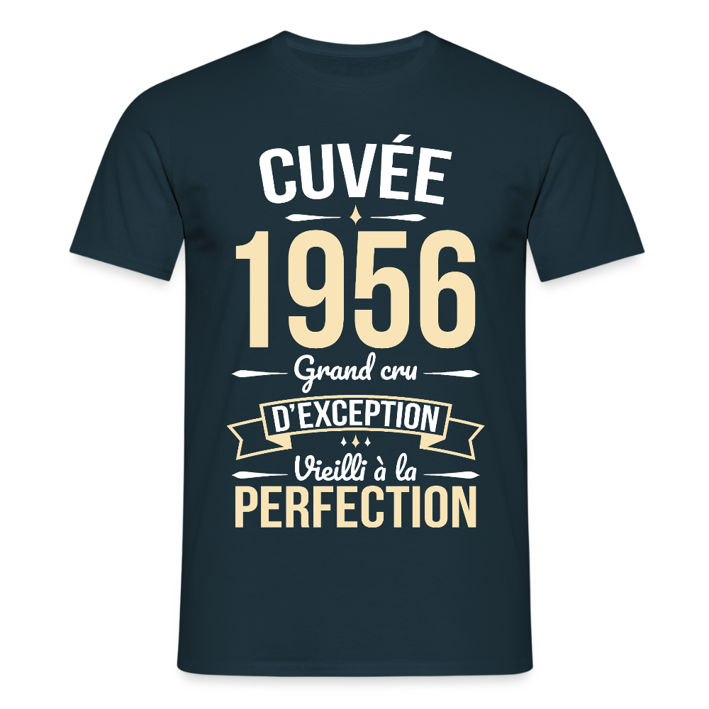 T-shirt anniversaire homme 70 ans – Cuvée 1956, Grand cru d’exception - marine