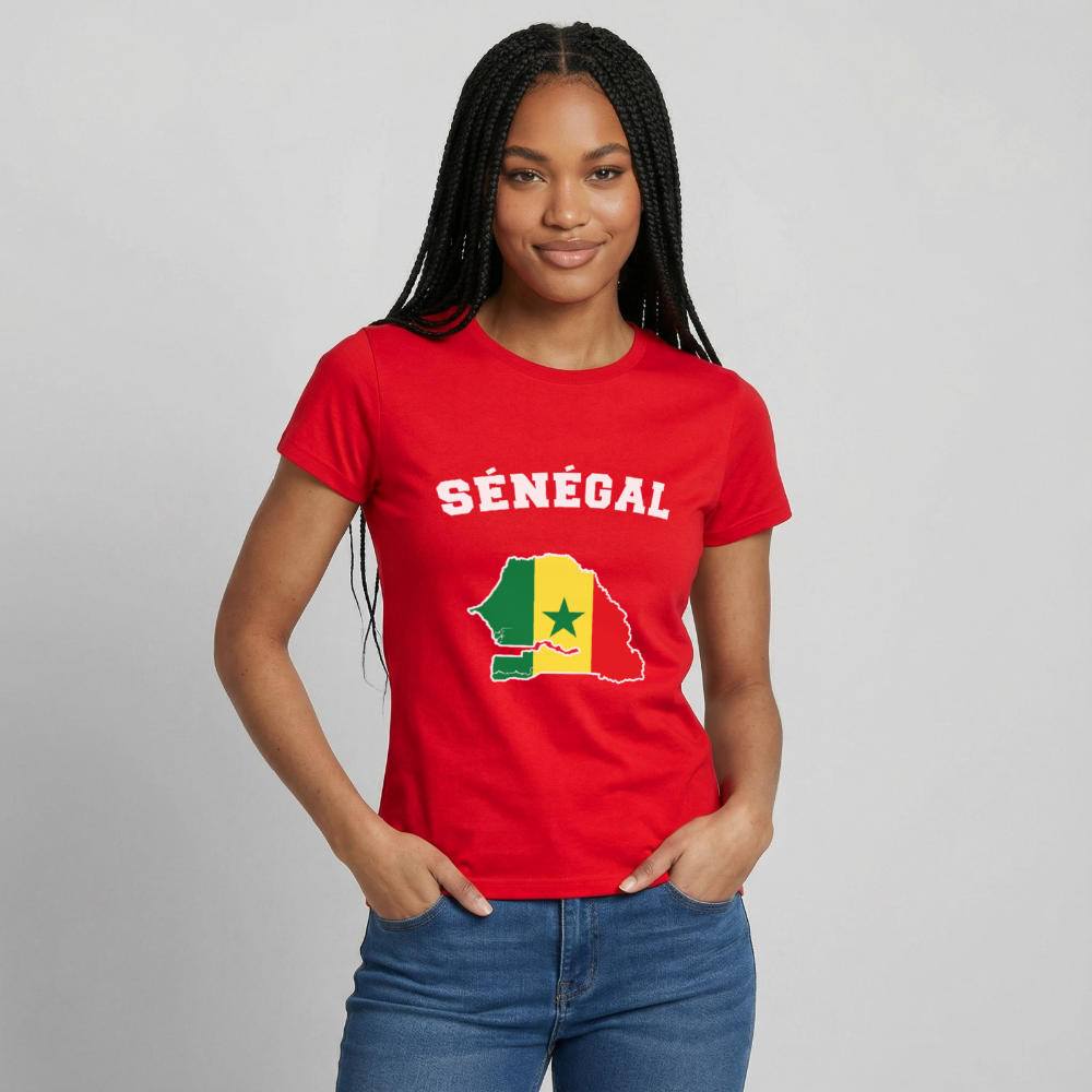 T-shirt Femme - Sénégal - rouge