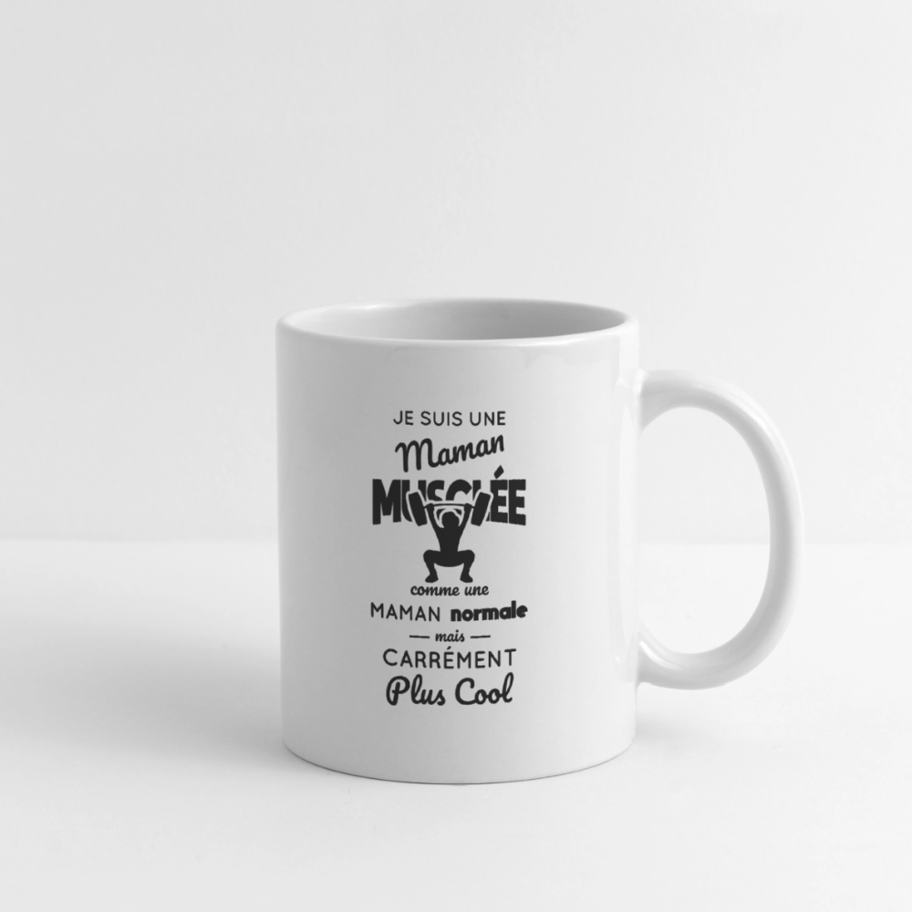 Mug blanc - Maman musclée plus cool - blanc