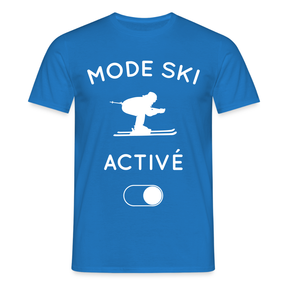 T-shirt Homme - Mode ski activé - bleu royal