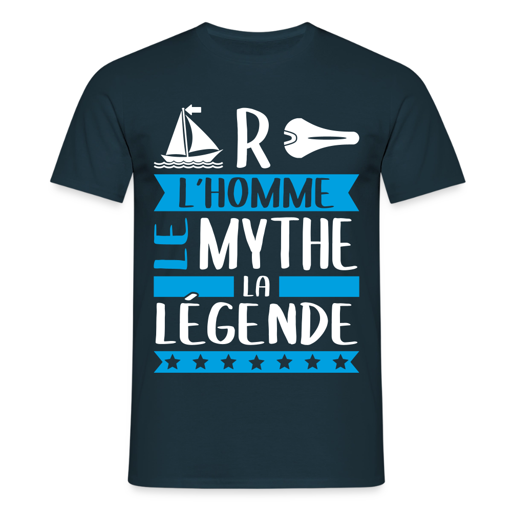 T-shirt homme Marcel rébus – L’homme, le mythe, la légende - marine