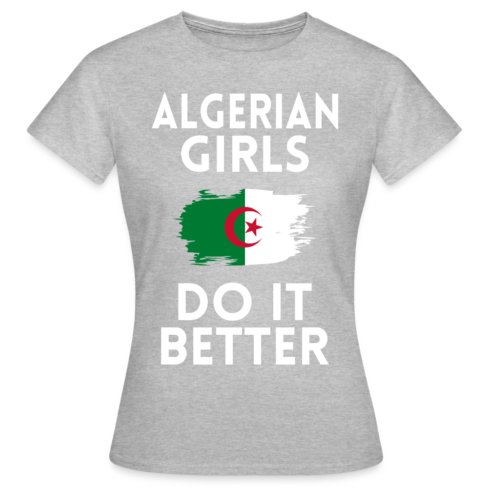 T-shirt femme - Algerian Girls Do It Better - gris chiné