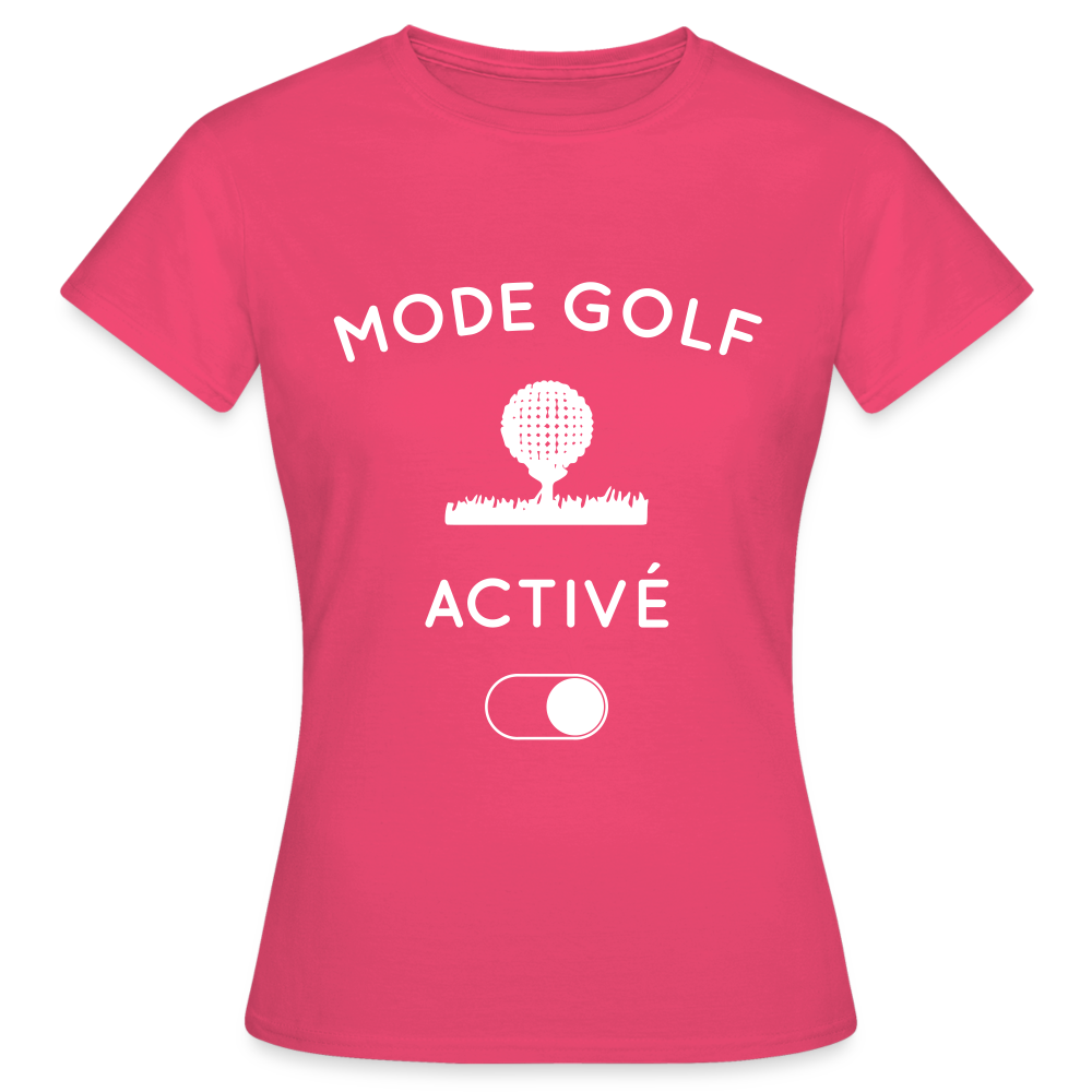 T-shirt Femme - Mode golf activé - rose azalée