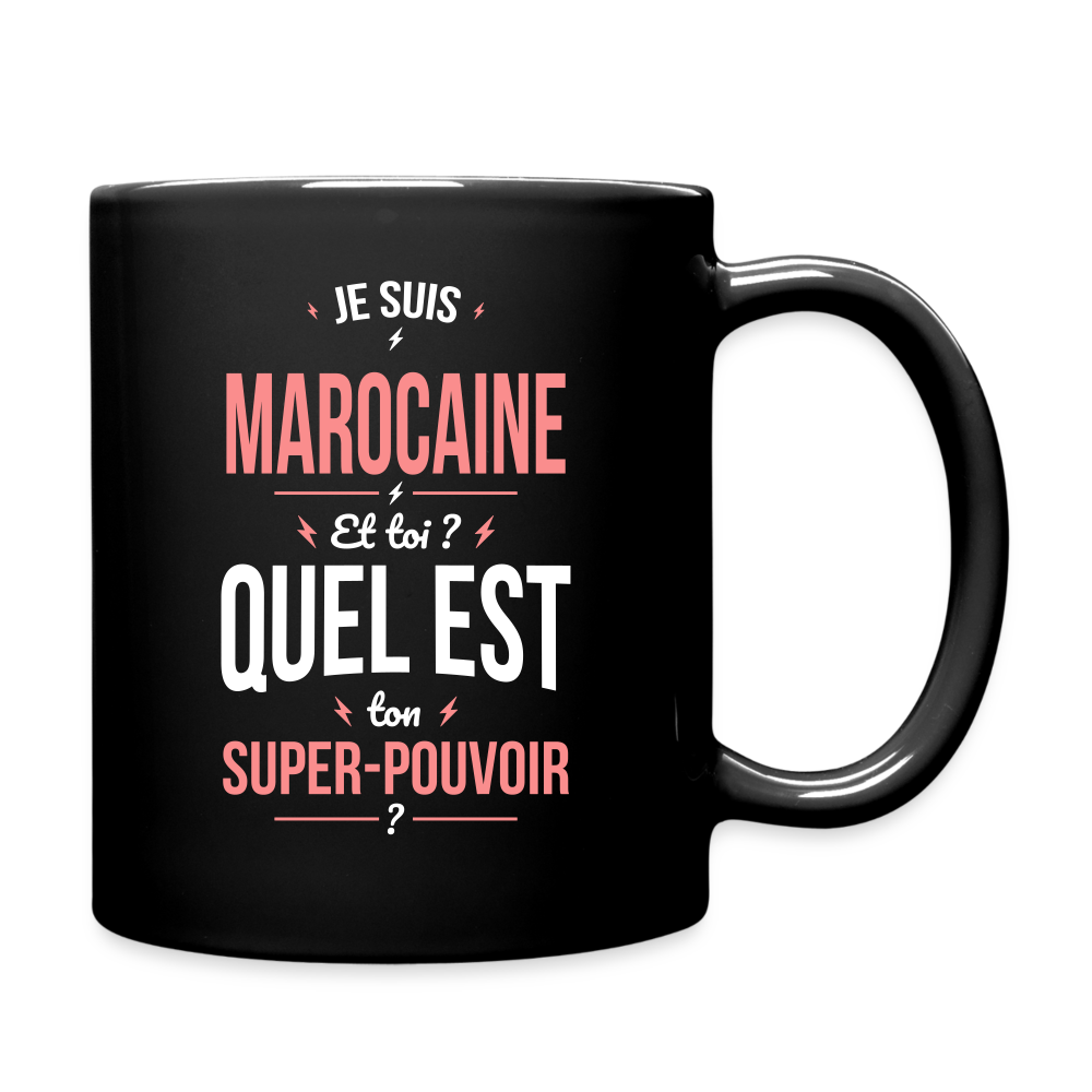 Mug uni - Je suis Marocaine - Super-pouvoir - noir