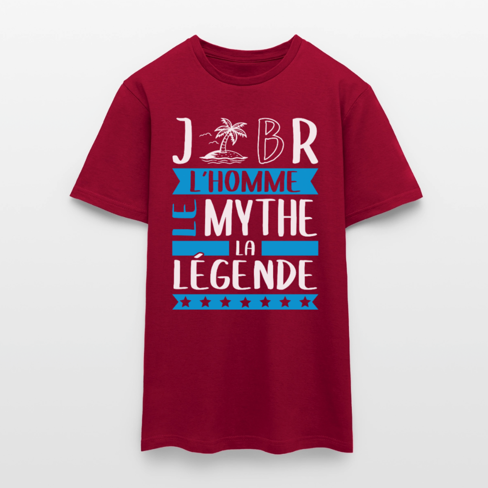 T-shirt homme Gilbert rébus – L’homme, le mythe, la légende - rouge brique