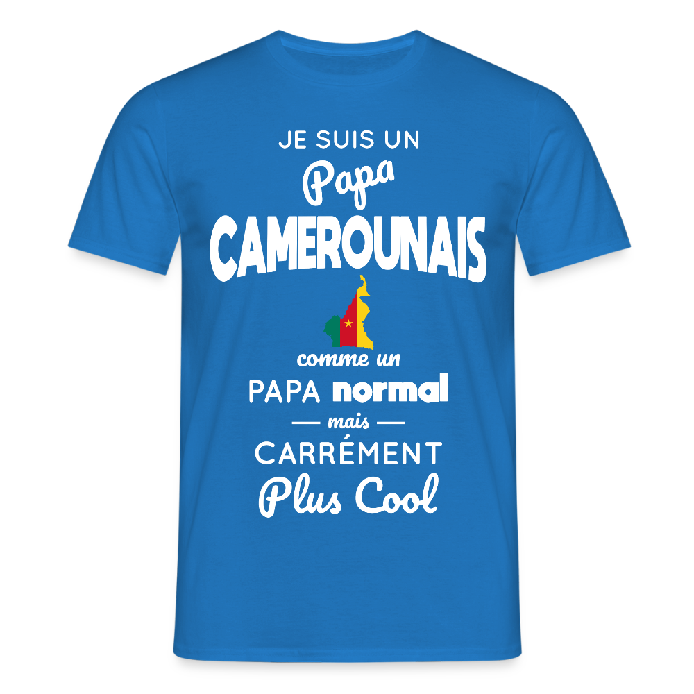 T-shirt Homme - Papa Camerounais Plus Cool - bleu royal