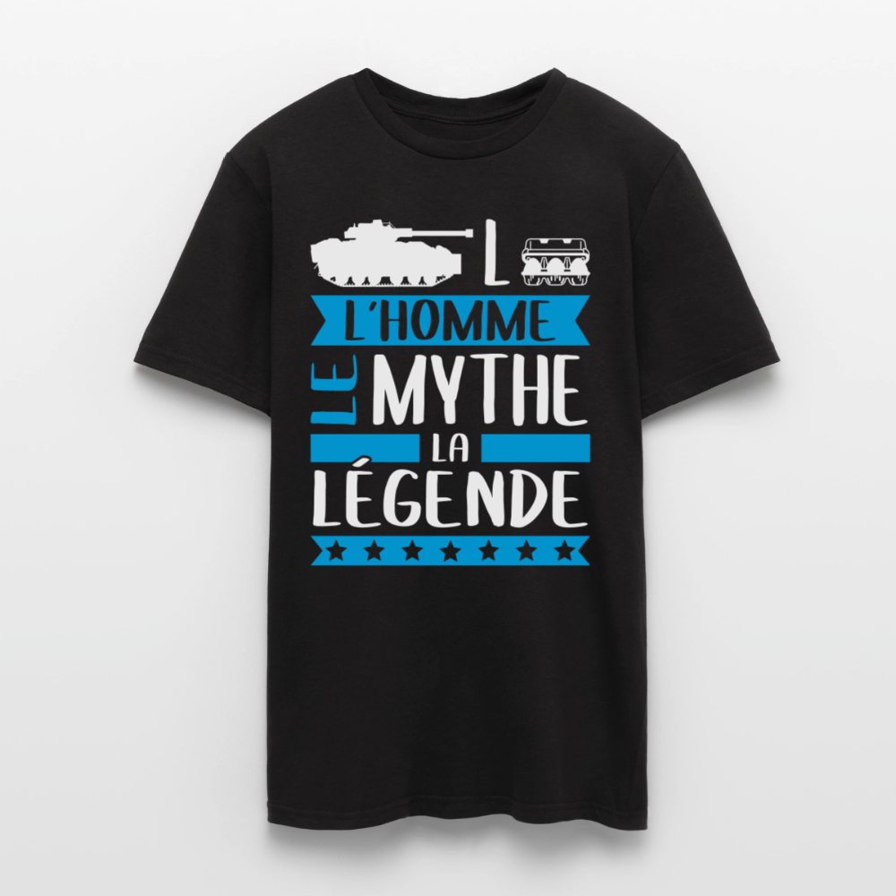 T-shirt homme Charles rébus – L’homme, le mythe, la légende - noir