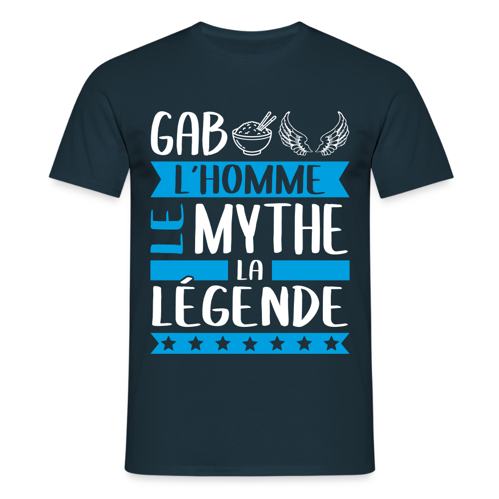 T-shirt homme Gabriel rébus – L’homme, le mythe, la légende - marine
