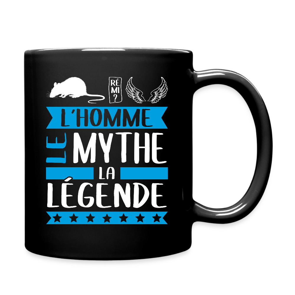 Mug uni Raphaël rébus – L’homme, le mythe, la légende - noir