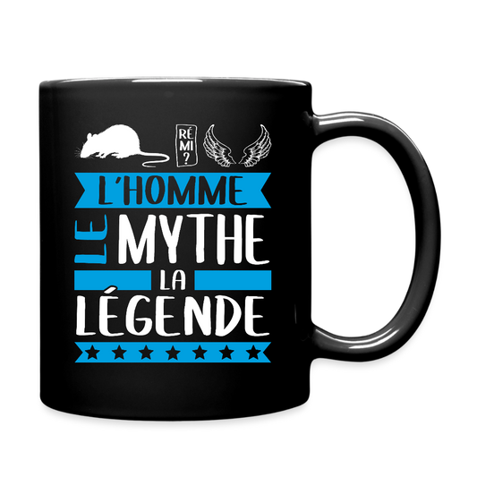 Mug uni Raphaël rébus – L’homme, le mythe, la légende - noir