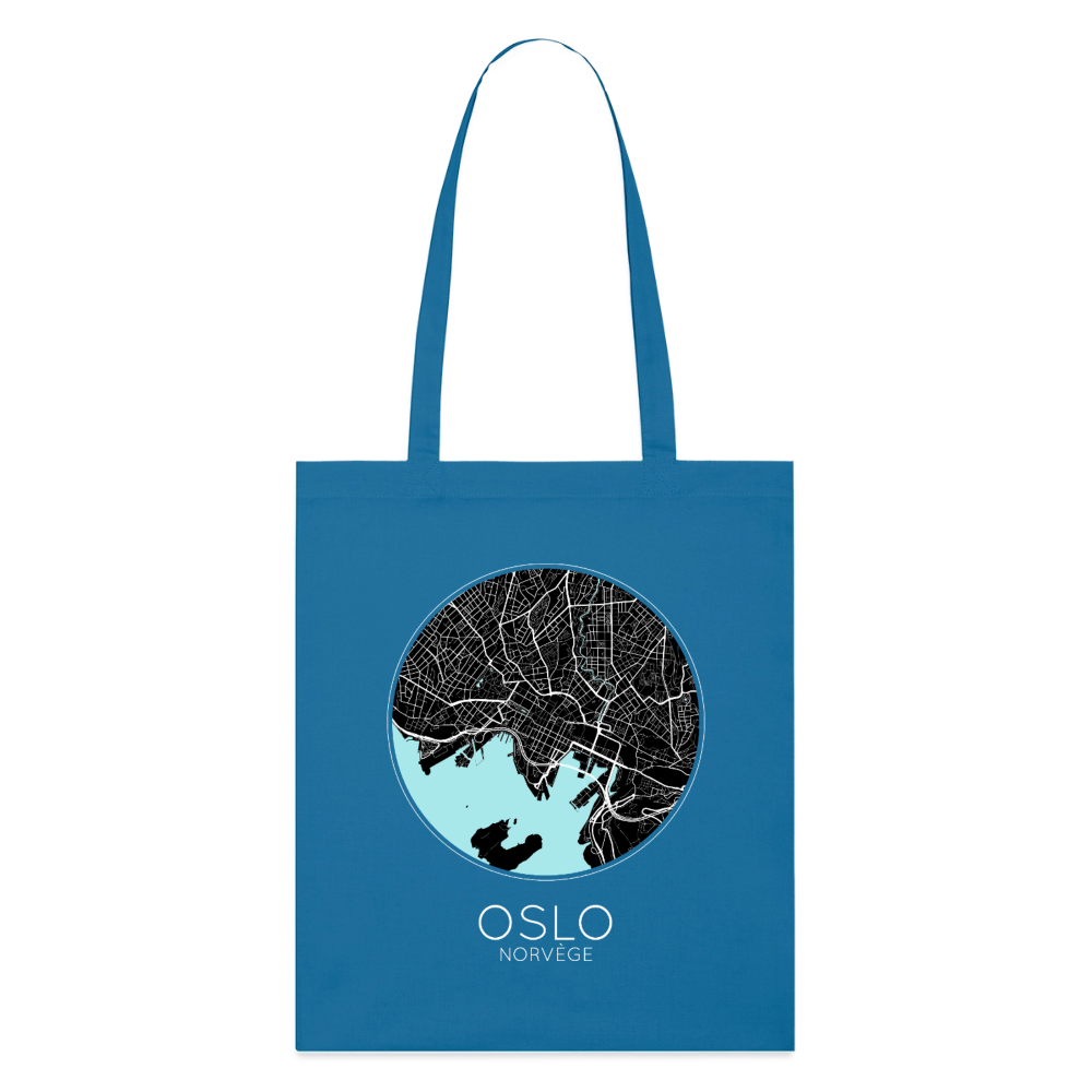 Tote Bag Oslo Bio – Plan d’Oslo - bleu royal