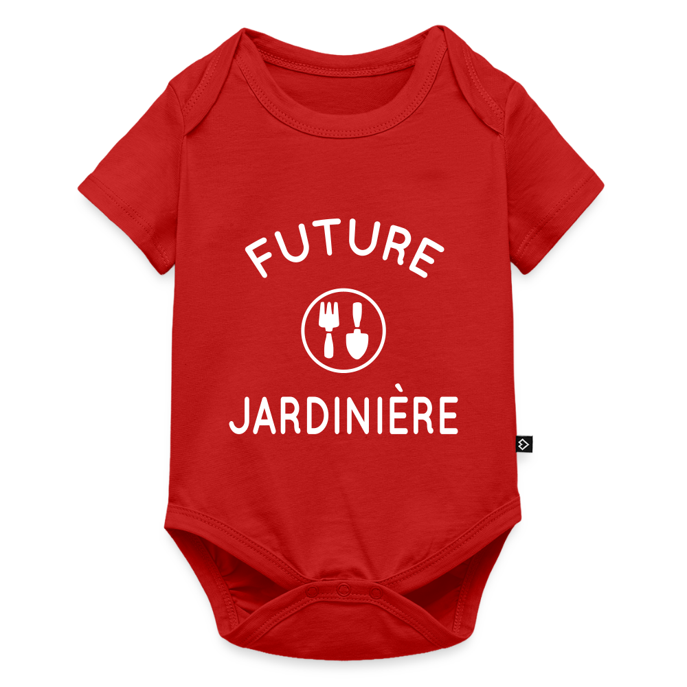 Body Bébé bio manches courtes - Future jardinière - rouge
