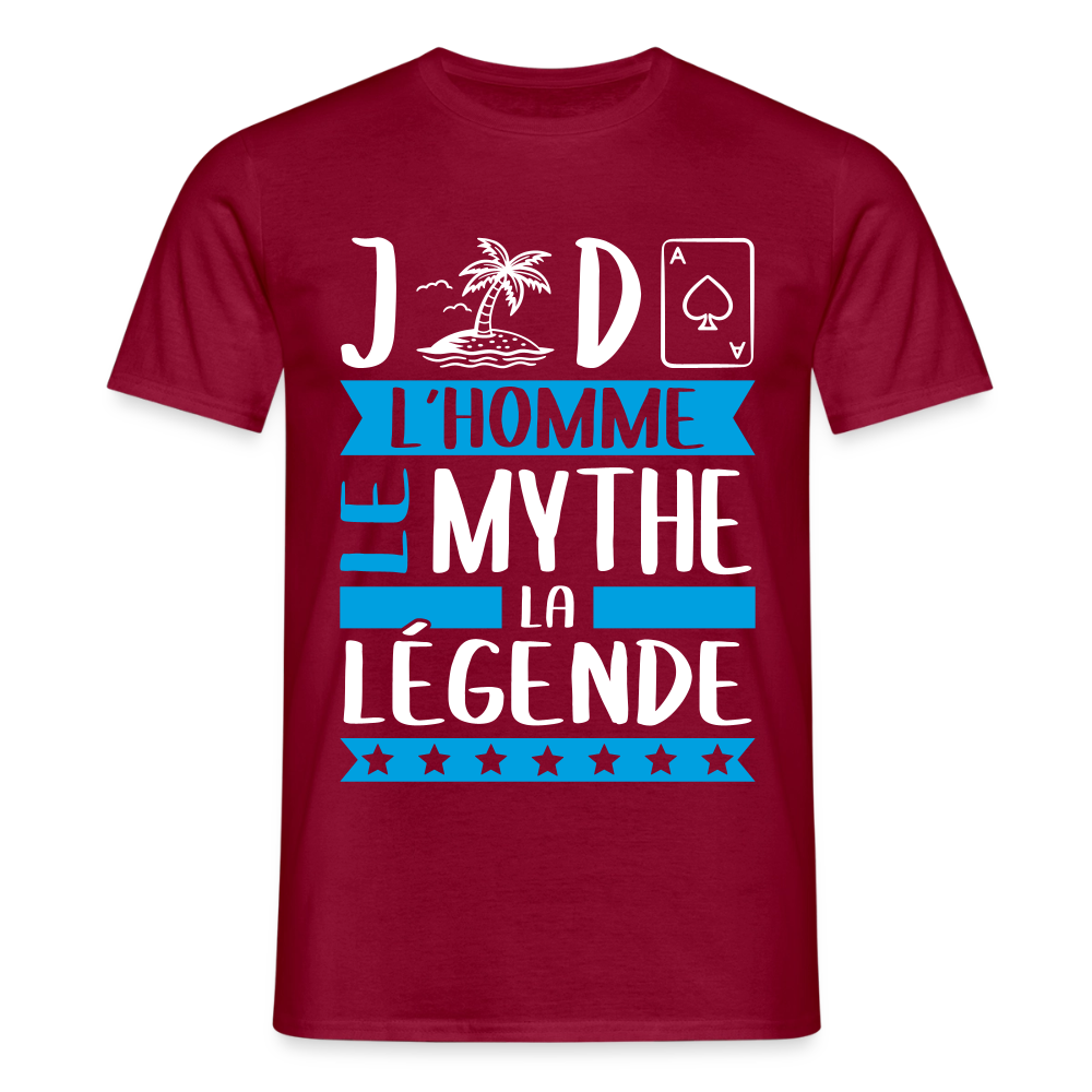 T-shirt homme Gildas rébus – L’homme, le mythe, la légende - rouge brique