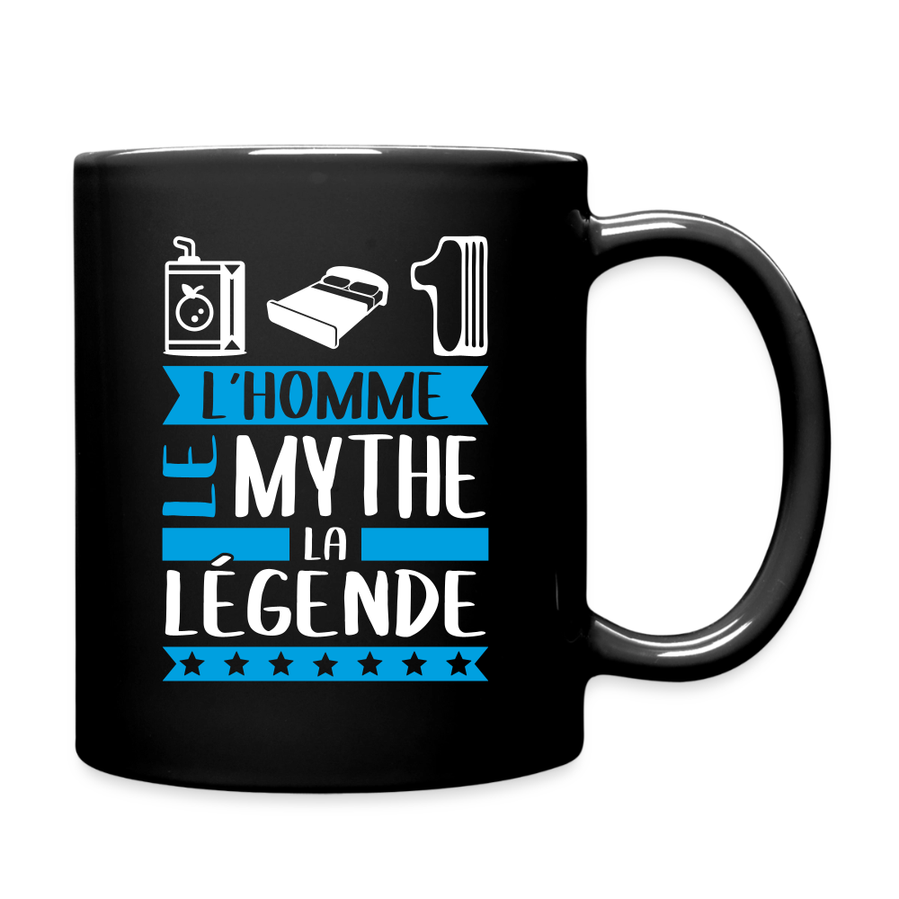 Mug uni Julien rébus – L’homme, le mythe, la légende - noir