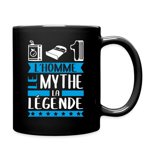 Mug uni Julien rébus – L’homme, le mythe, la légende - noir