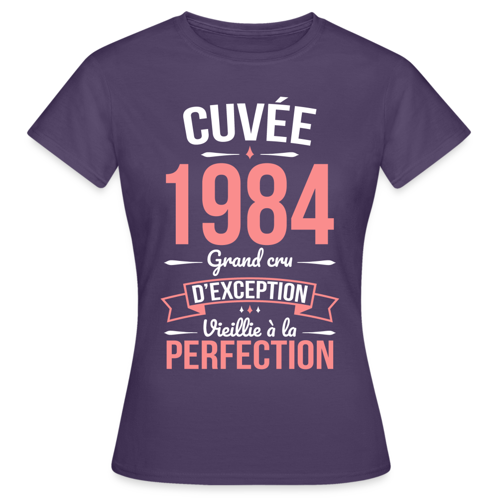 T-shirt Femme - Anniversaire 41 Ans - Cuvée 1984 - violet foncé