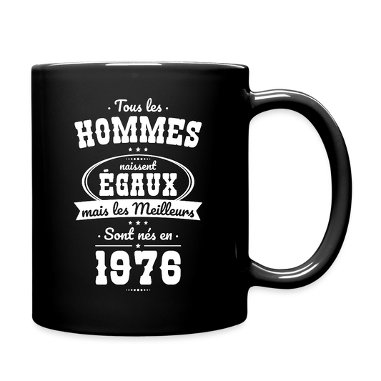 Mug uni anniversaire homme 50 ans – Les meilleurs sont nés en 1976 - noir