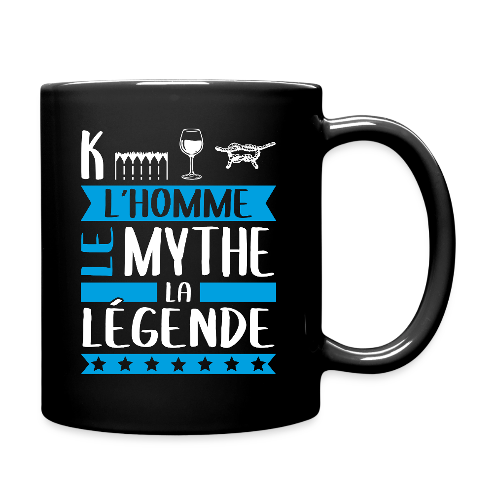 Mug uni Kévin rébus – L’homme, le mythe, la légende - noir