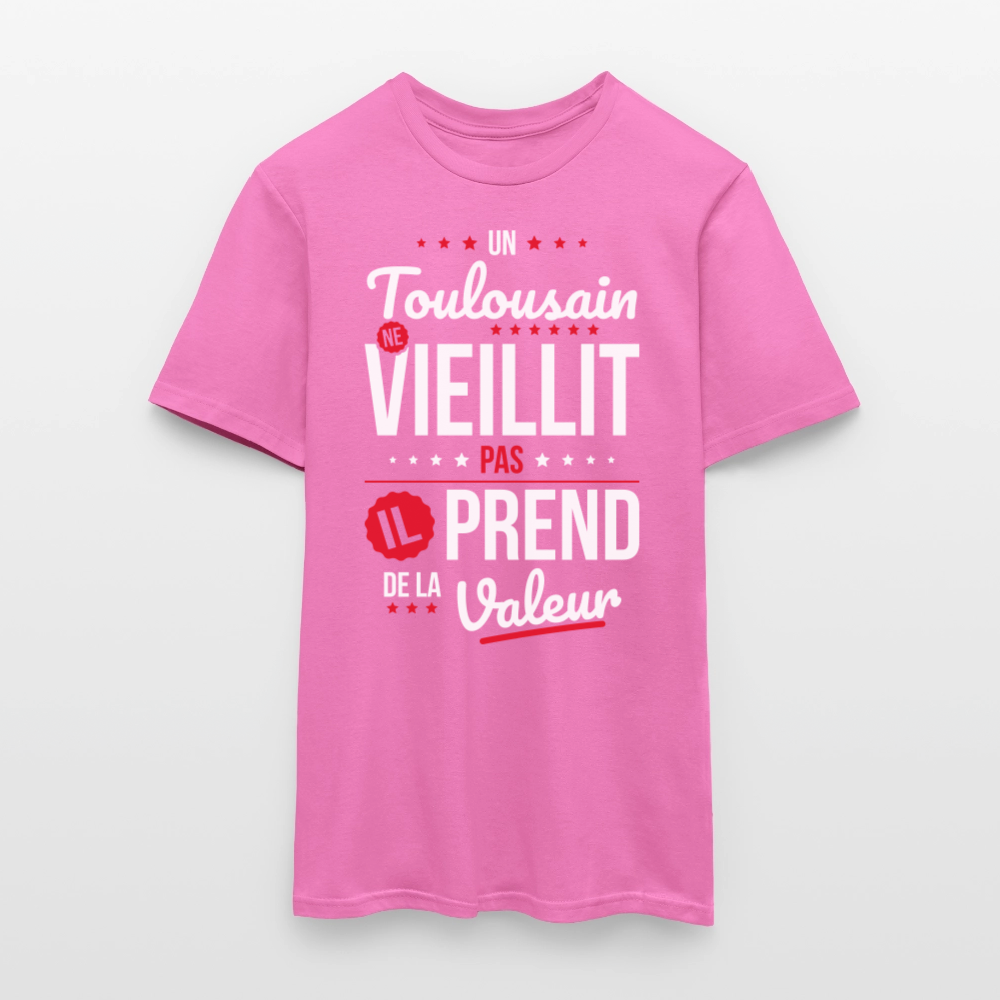 T-shirt Homme - Un Toulousain ne vieillit pas - rose