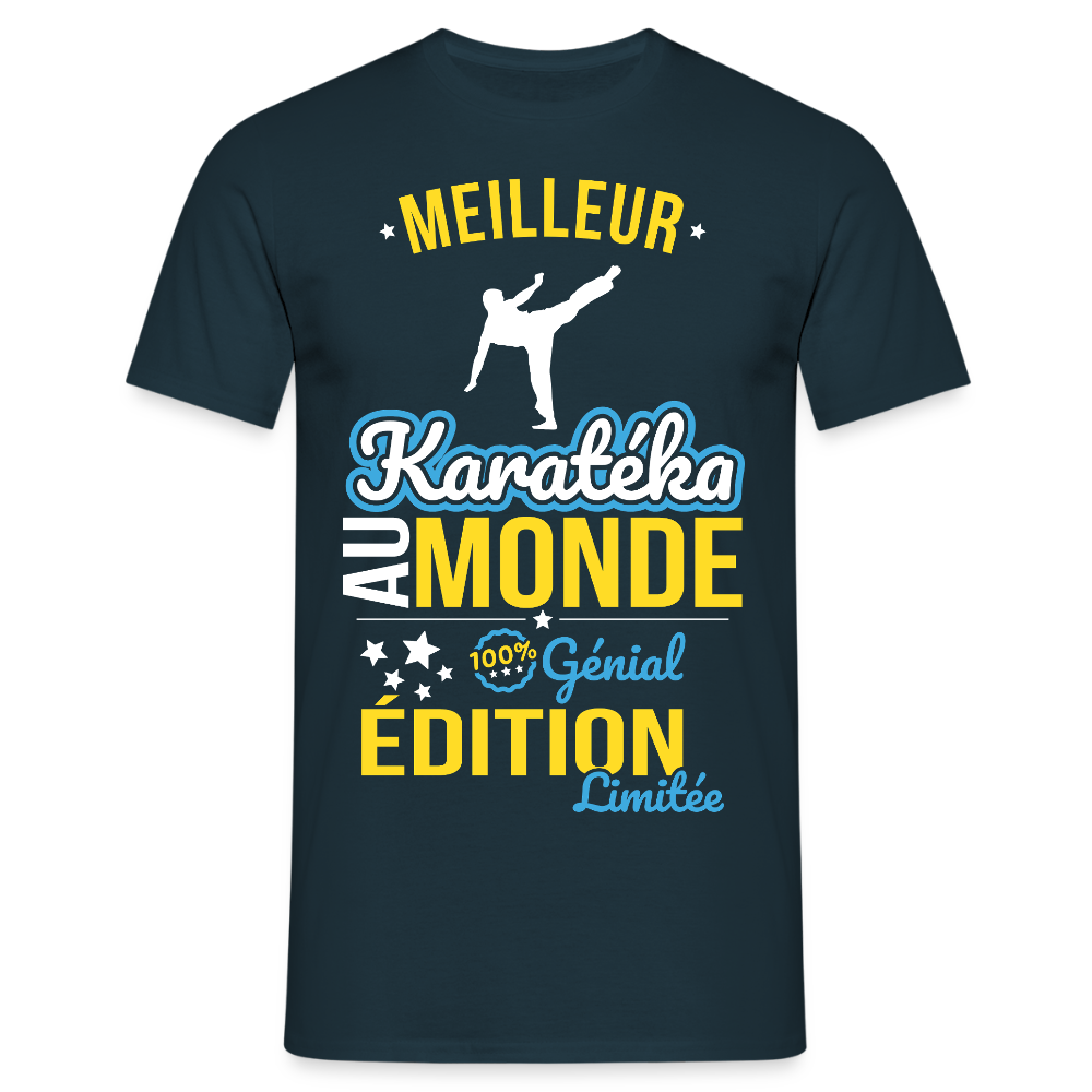 T-shirt Homme - Meilleur Karatéka au monde - 100% génial - marine
