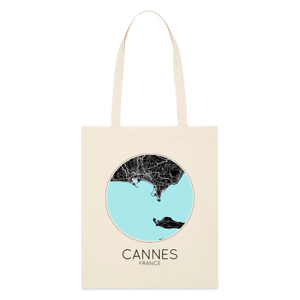 Tote Bag Cannes Bio Coloris Clair – Plan de Cannes - écru doux