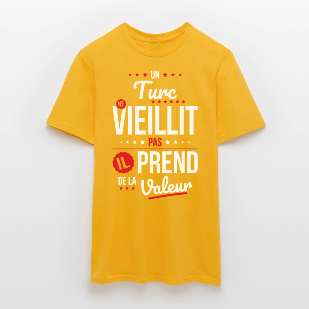 T-shirt Homme - Un Turc ne vieillit pas - jaune