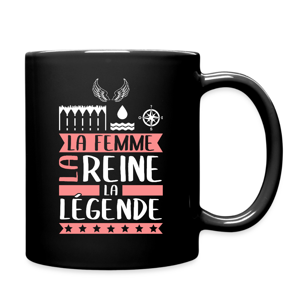 Mug uni Eléonore rébus – La femme, la reine, la légende - noir