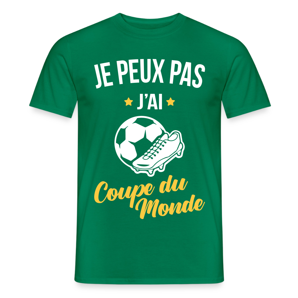 T-shirt Homme - Je peux pas j'ai Coupe du Monde - vert