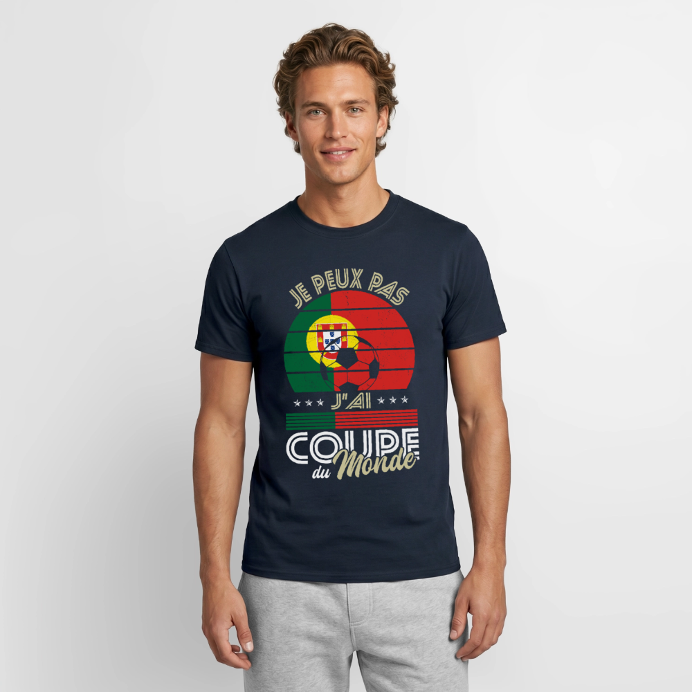 T-shirt Homme - Je peux pas j'ai Coupe du Monde - Portugal - marine