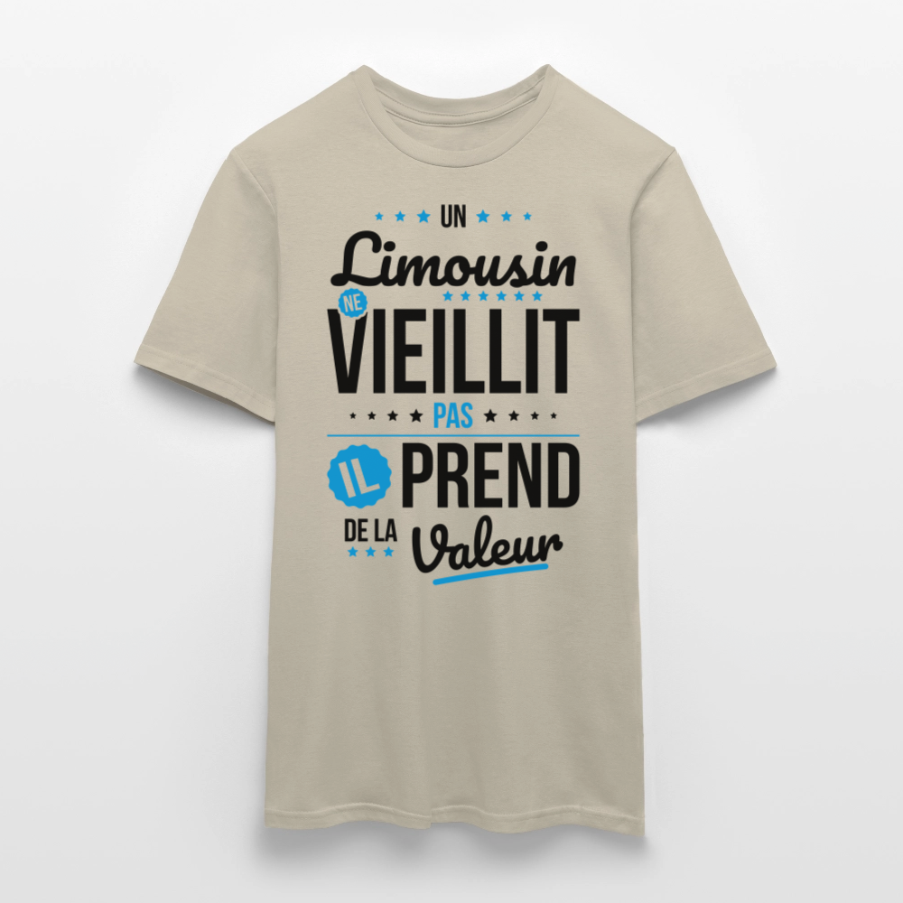 T-shirt Homme - Un Limousin ne vieillit pas - beige sable