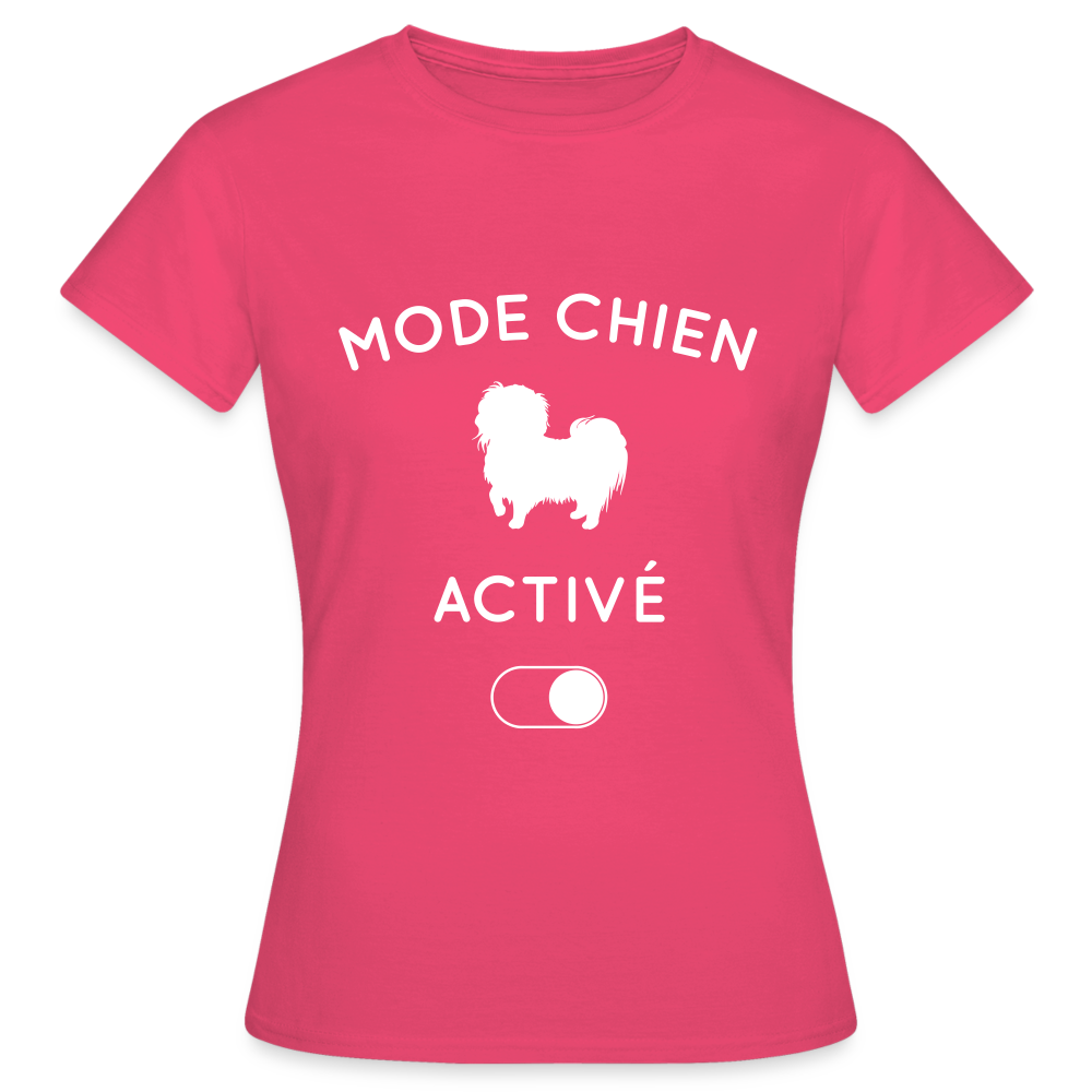 T-shirt Femme - Mode chien activé - rose azalée