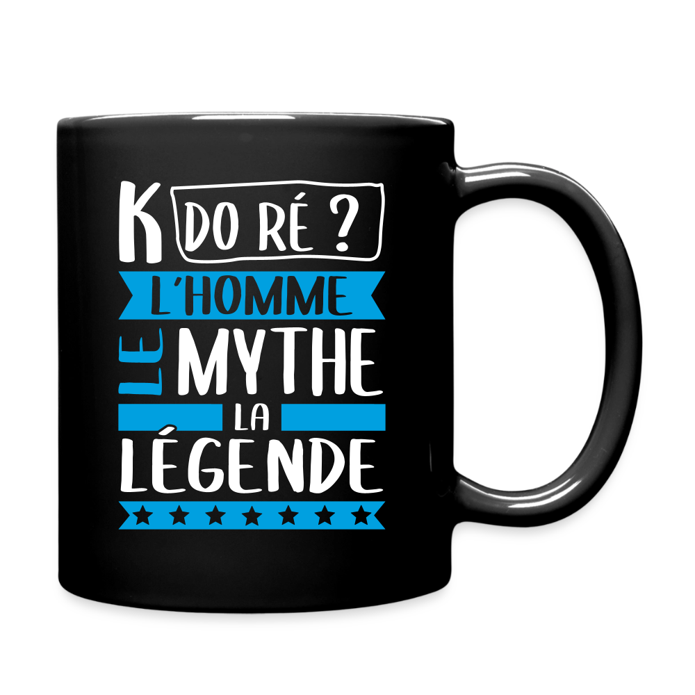 Mug uni Camille rébus – L’homme, le mythe, la légende - noir