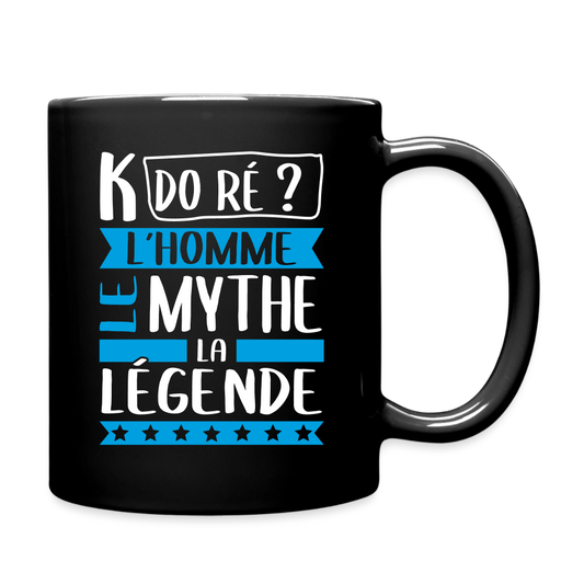Mug uni Camille rébus – L’homme, le mythe, la légende - noir