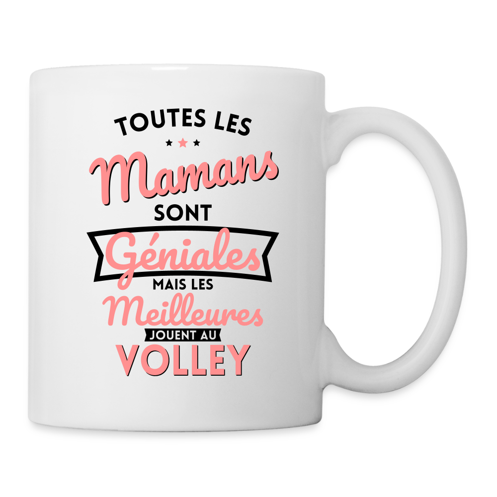 Mug blanc - Mamans géniales - Les meilleures jouent au volley - blanc