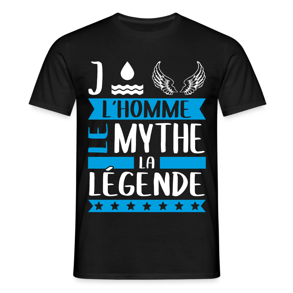 T-shirt homme Joël rébus – L’homme, le mythe, la légende - noir