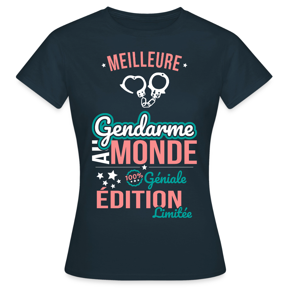 T-shirt Femme - Meilleure gendarme au Monde - marine