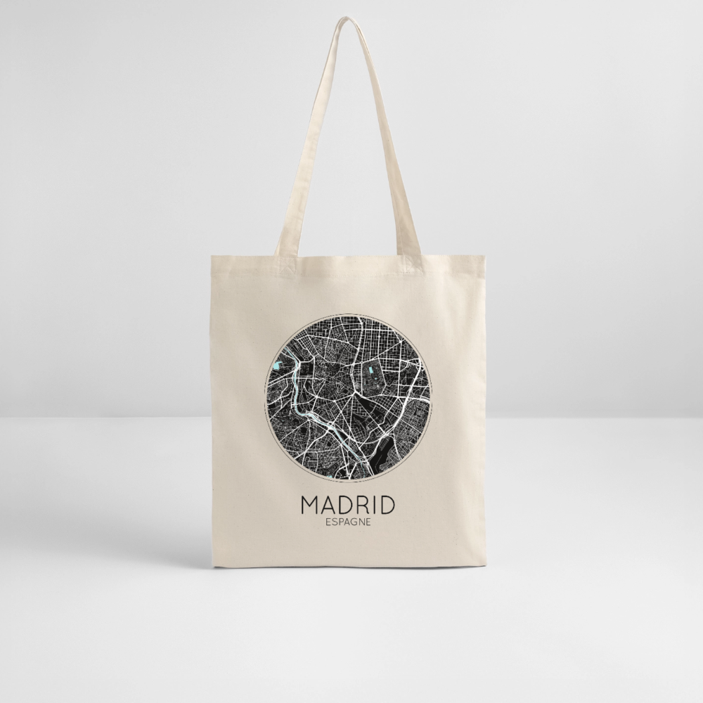 Tote Bag Madrid Bio Coloris Clair – Plan de Madrid - écru doux