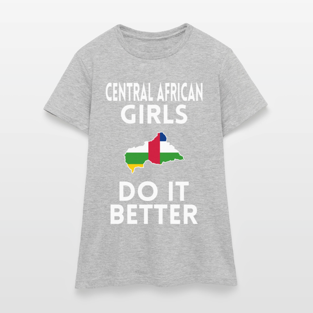 T-shirt femme - Central African Girls Do It Better - gris chiné