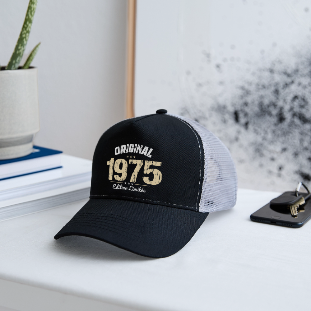 Casquette Trucker - Anniversaire 50 Ans - Original 1975 - noir/gris pierre