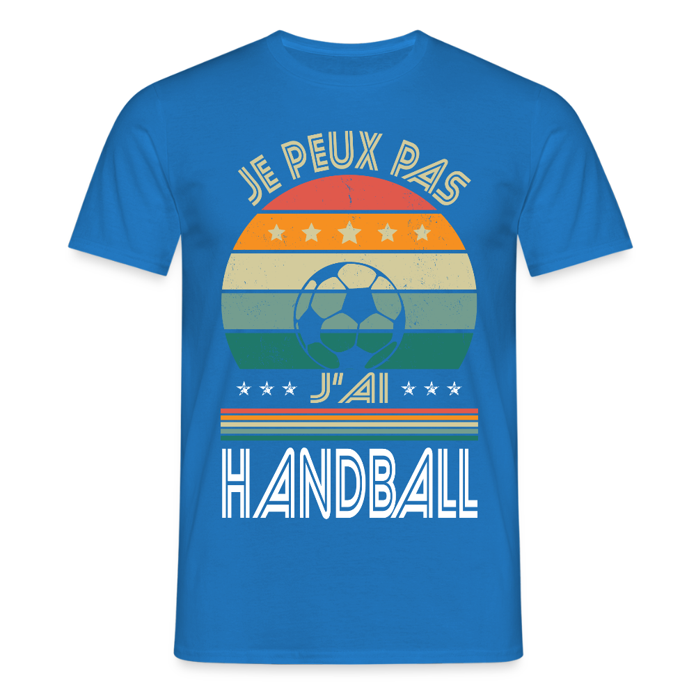 T-shirt Homme - Je peux pas j'ai Handball - bleu royal